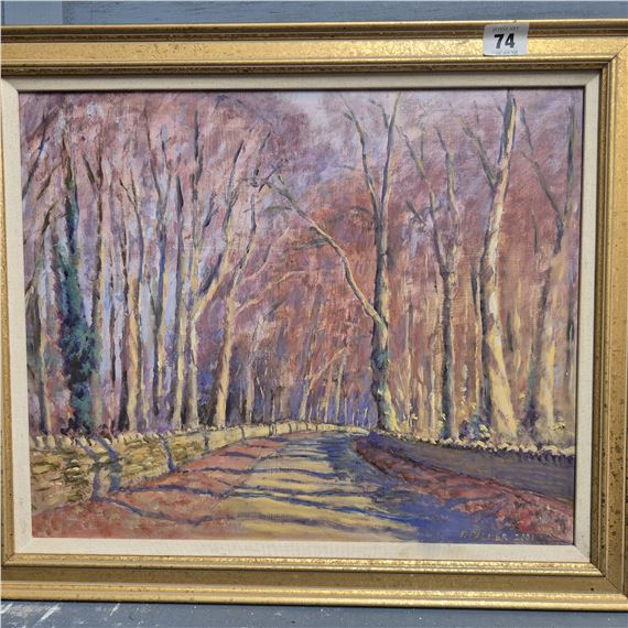 a walled driveway through woodlands - Frank Palmer