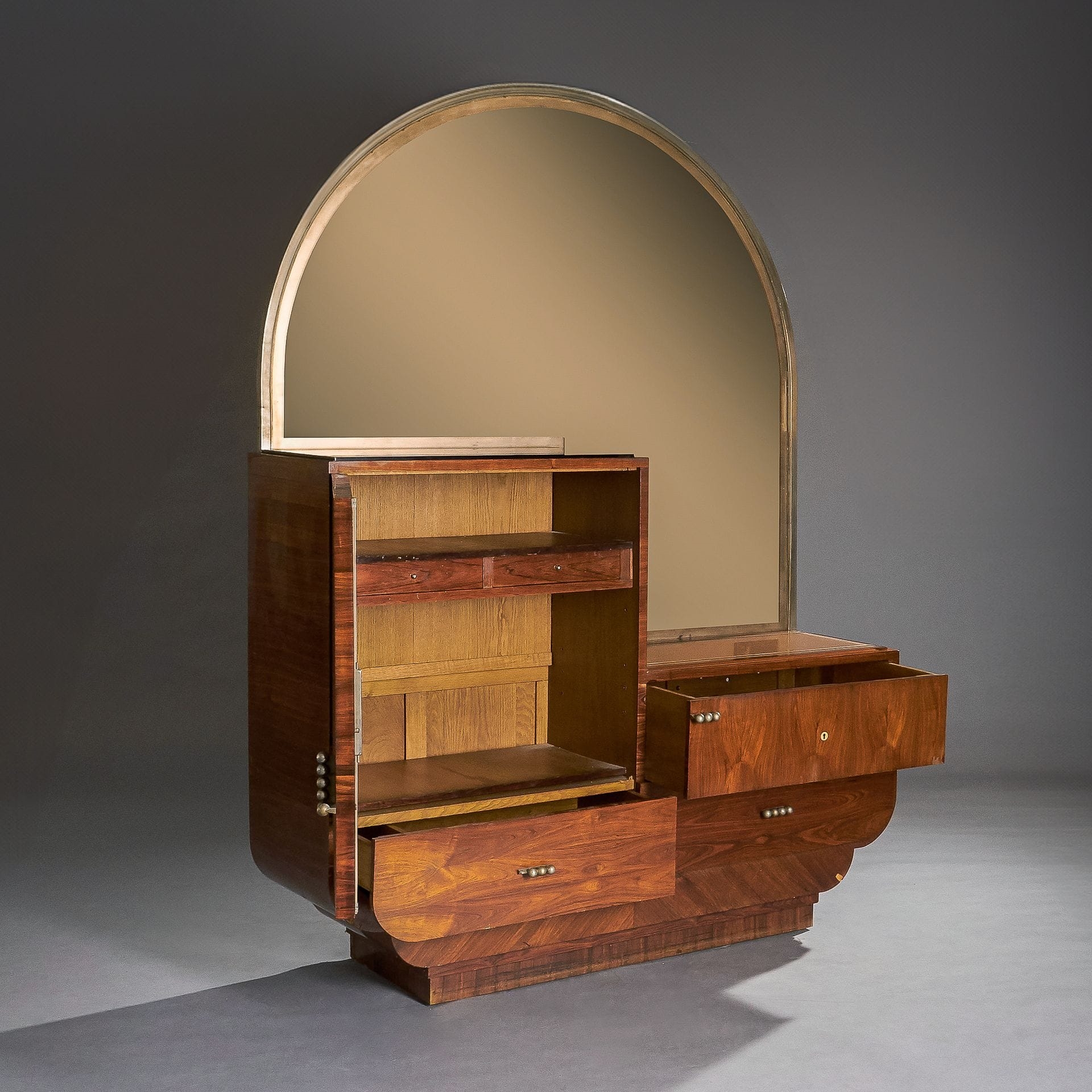 Pierre Petit | Walnut veneered chest of drawers or dressing table ...