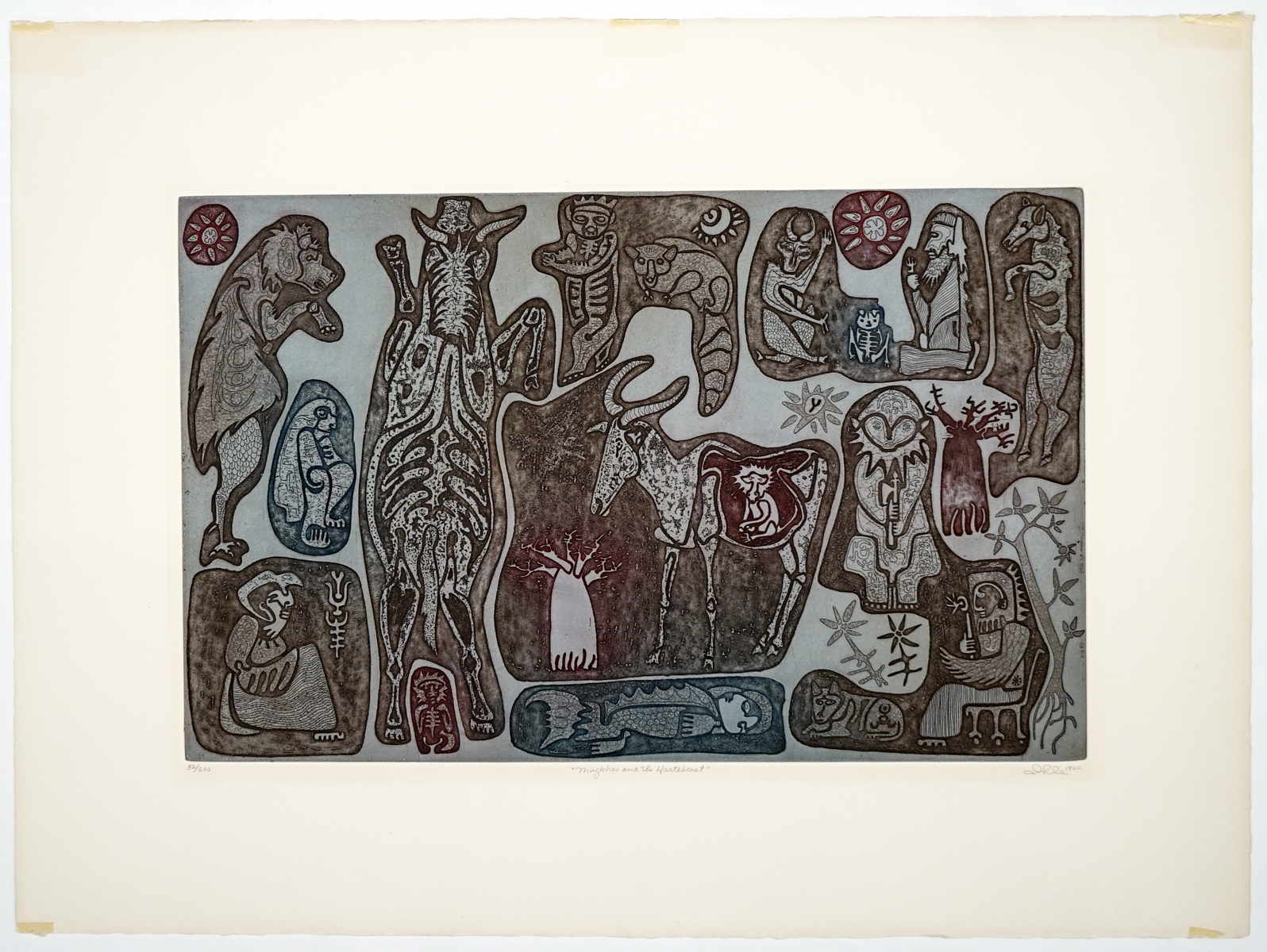 John Ihle | Color Intaglio [Mugkhas and the Heartbeest, 1960 (1960 ...
