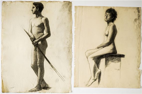Louis Arthur Holman | Late 19th Century Charcoal Drawings (Louis Holman ...