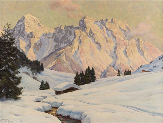 Erwin Kettemann | WINTER EVENING NEAR KLAIS | MutualArt