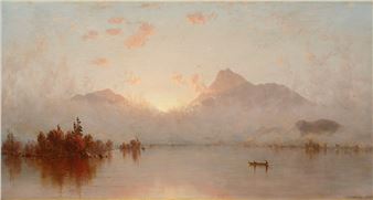 Installation view of Edward Moran exhibition at Questroyal Fine Art.