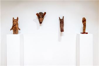 Installation view of Jesse Aaron exhibition at The Mennello Museum of American Art.