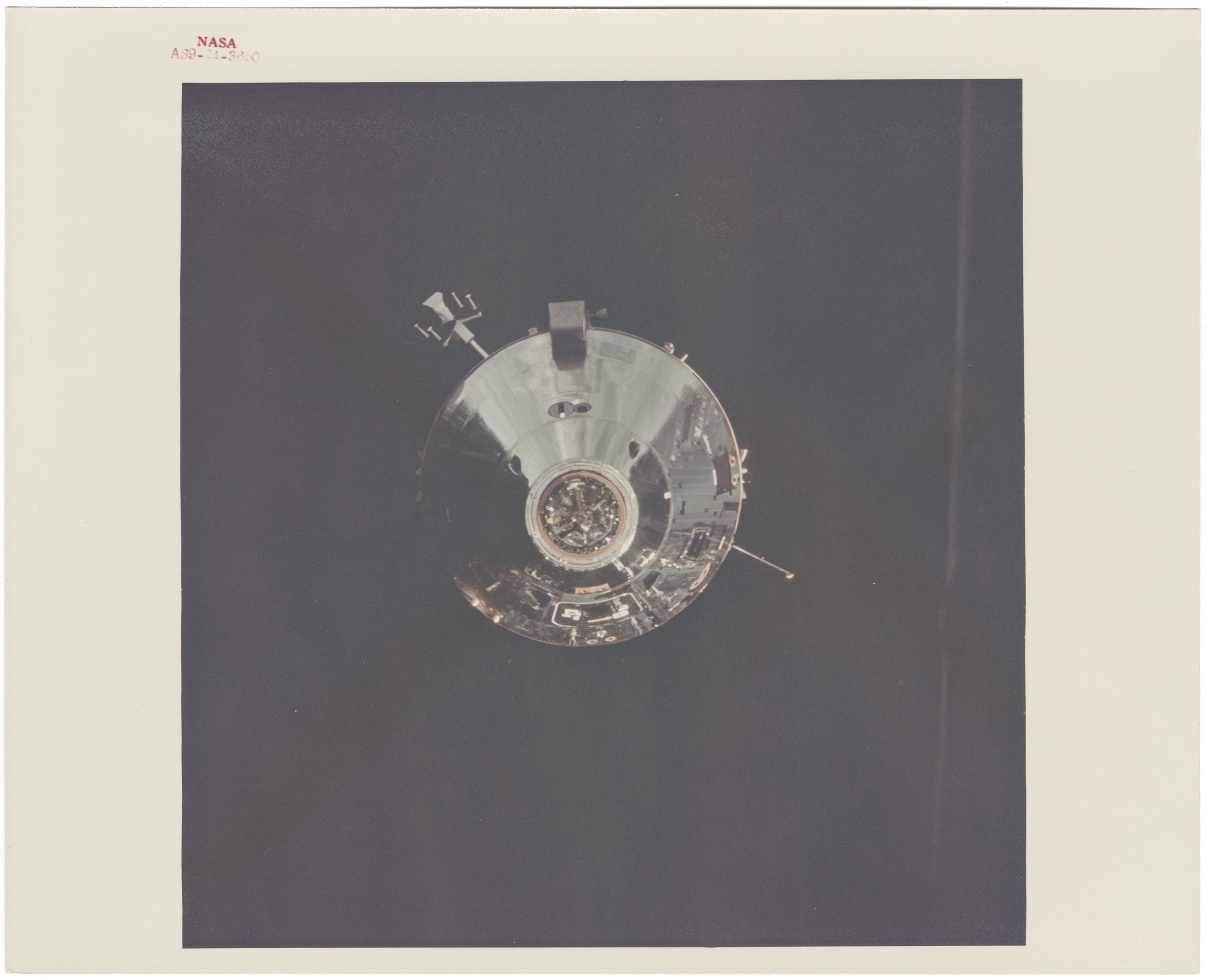 NASA | COMMAND MODULE GUMDROP SET AGAINST THE DARK SKY OF SPACE (1969 ...