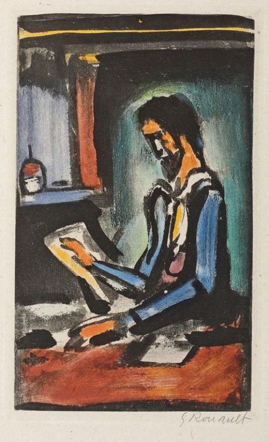 Georges Rouault | Homme barbu écrivant (1930) | MutualArt