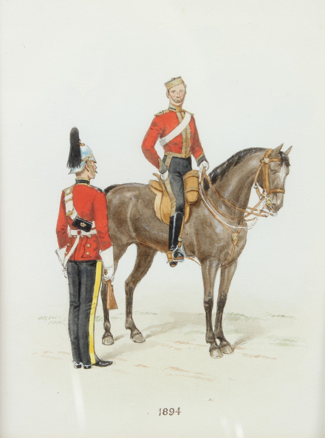 Richard Simkin | Two cavalry officers with date 1894 (1894) | MutualArt