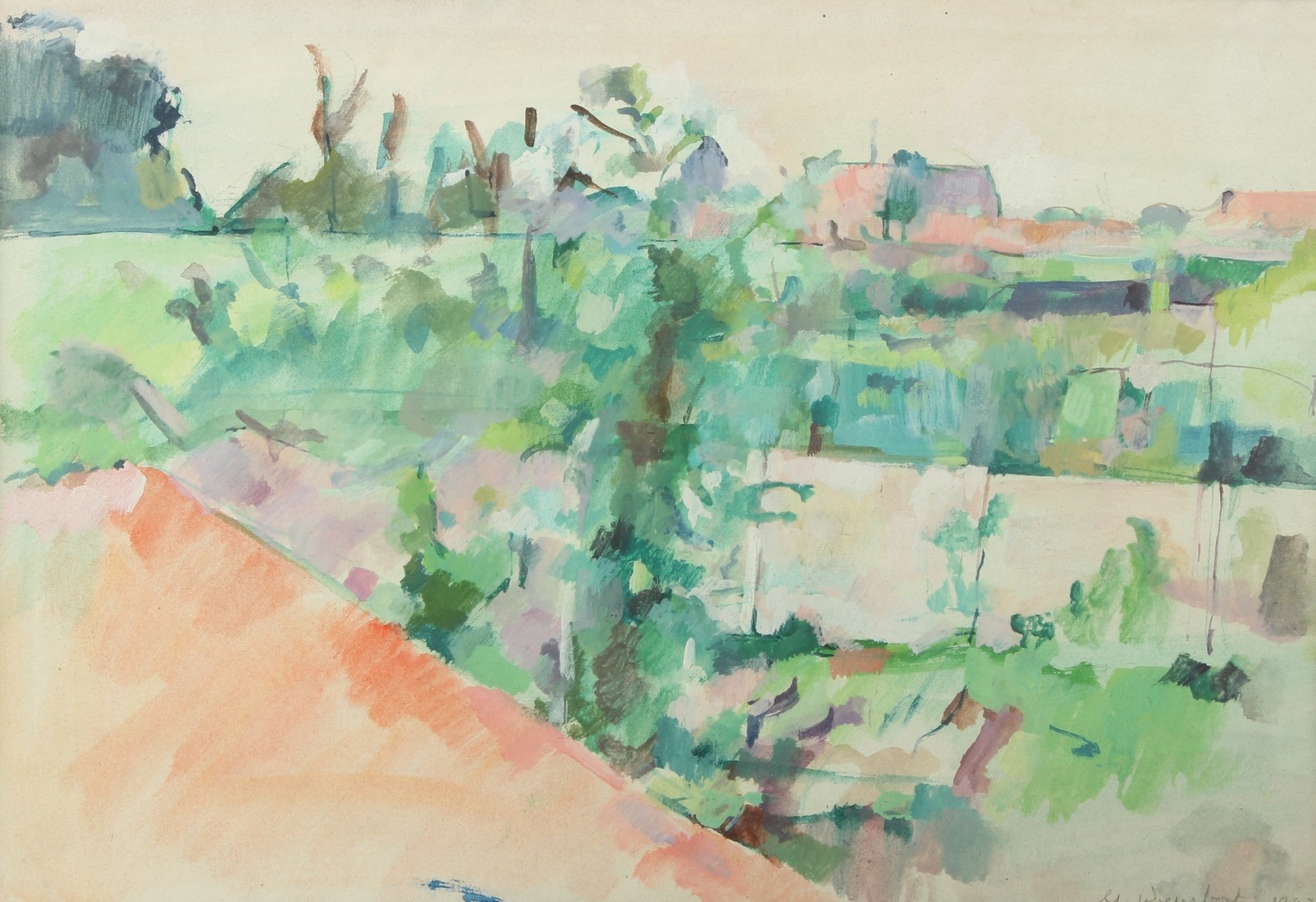 George Weissbort | Landscape with trees (1952) | MutualArt