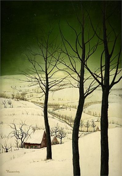 Campagne enneigée - Armand Tavernier