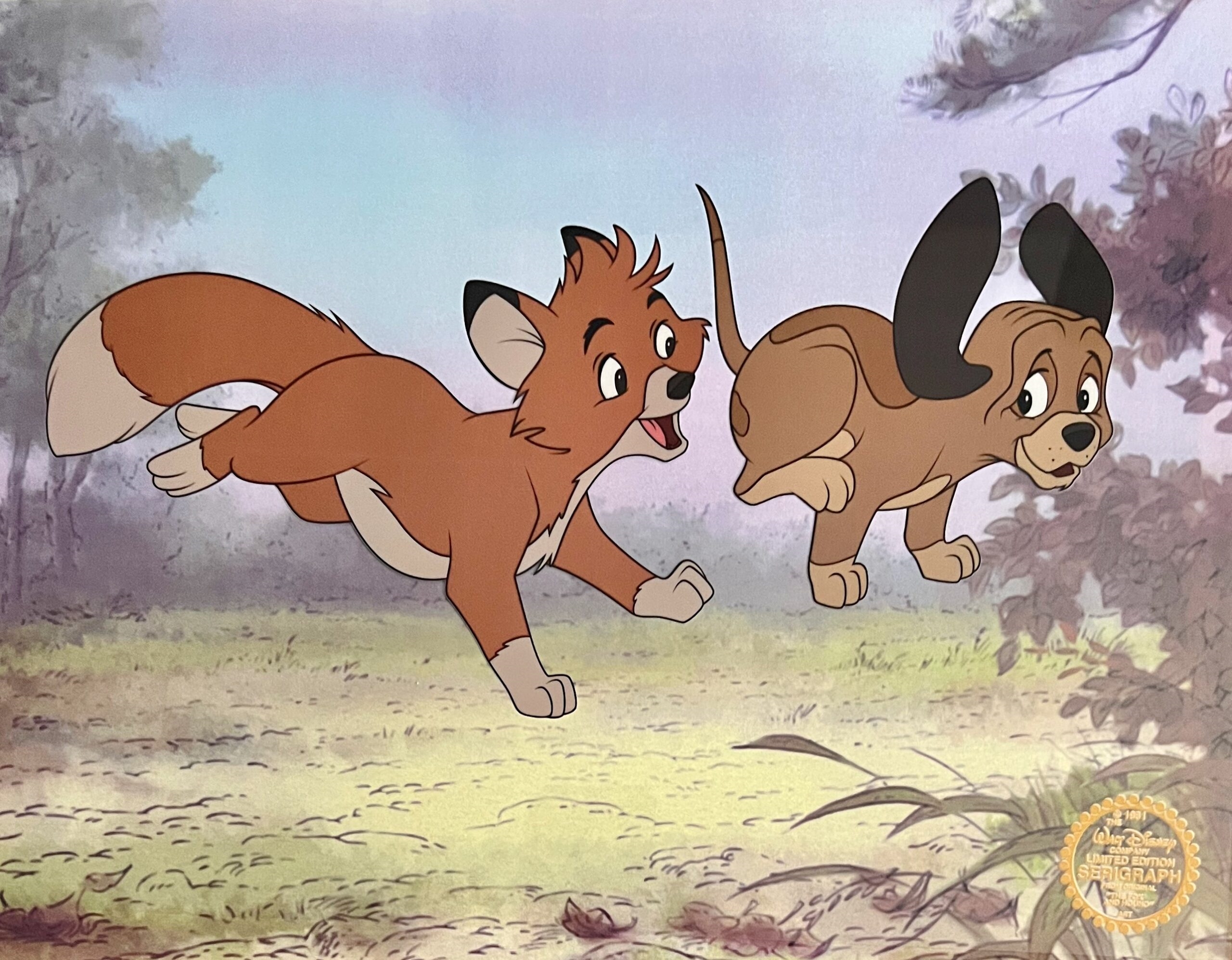Walt Disney Studios | Disney FOX AND THE HOUND Sericel Animation Art ...
