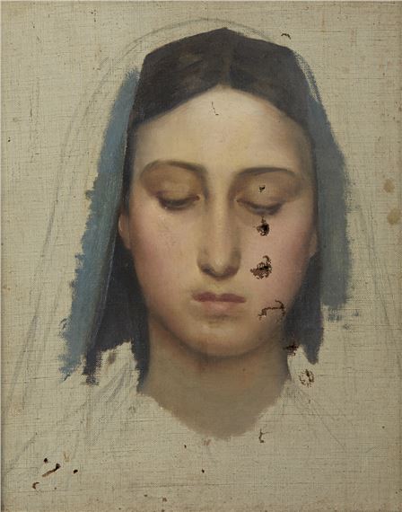 Antonio Ciseri | Study for the face of the Virgin Defects | MutualArt