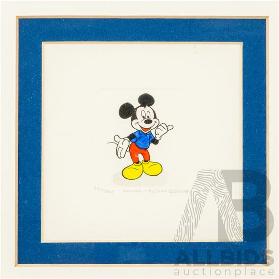 Sowa And Reiser | Mickey Mouse Disney Etching, Limited Edition 370