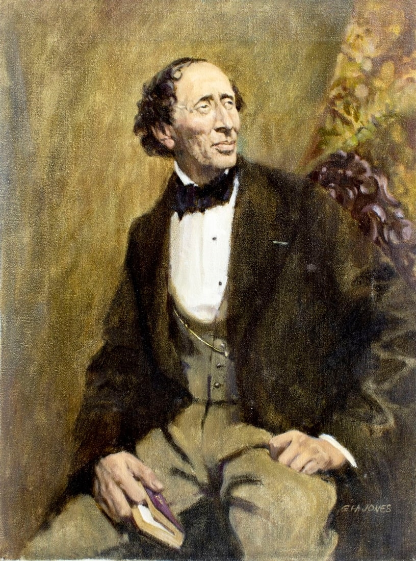 George H Jones | Portrait of Hans Christian Andersen (1990) | MutualArt