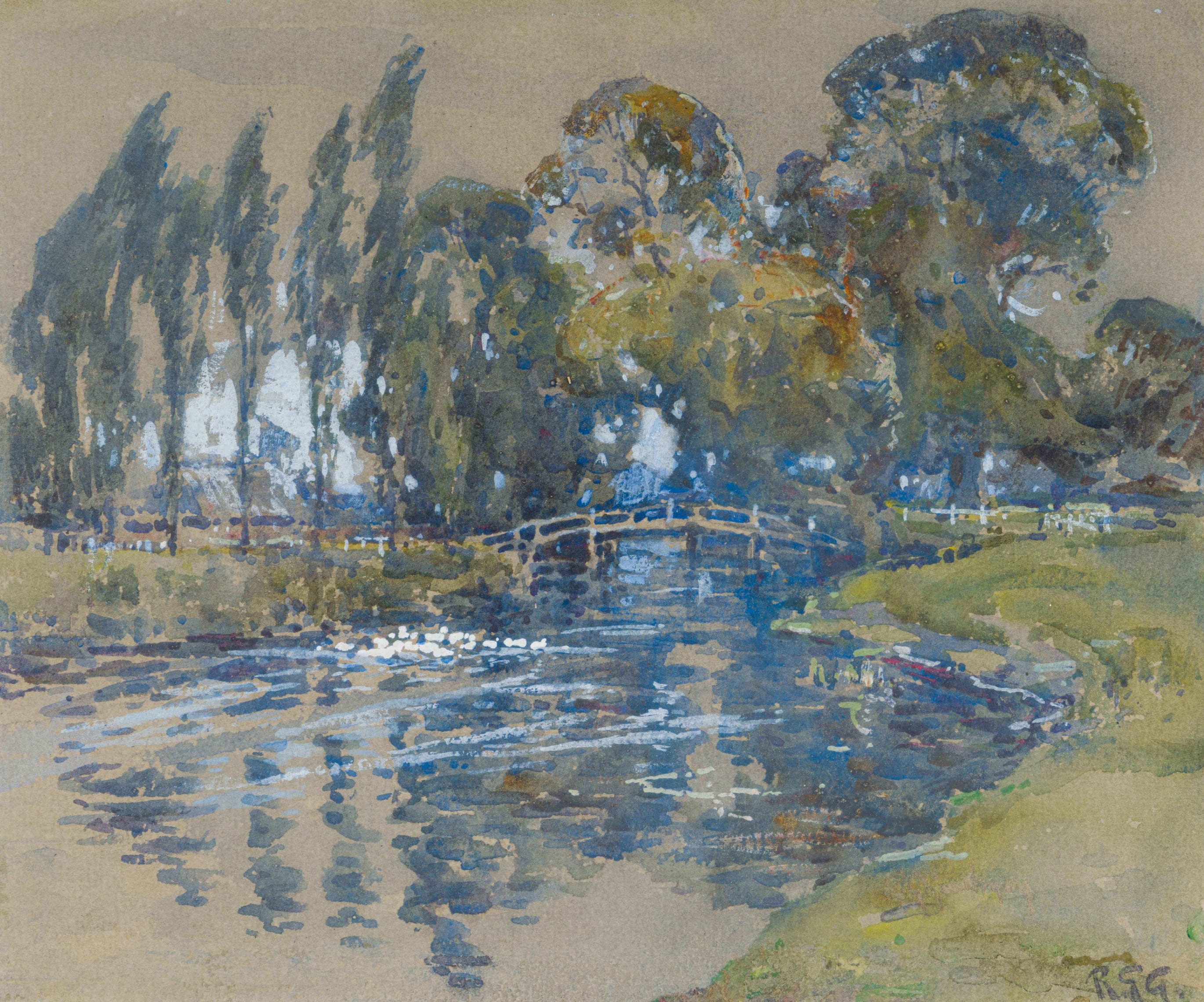 Robert Gwelo Goodman | Landscape with Duck Pond | MutualArt