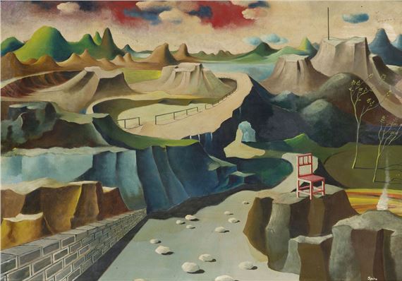 Georges Spiro | Surreal landscape (1960) | MutualArt
