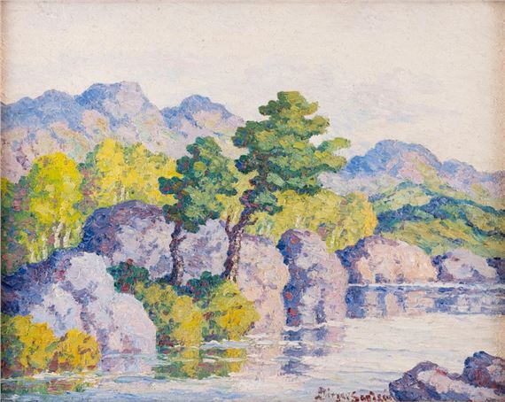 Birger Sandzén | Colorado Lake (1940) | MutualArt