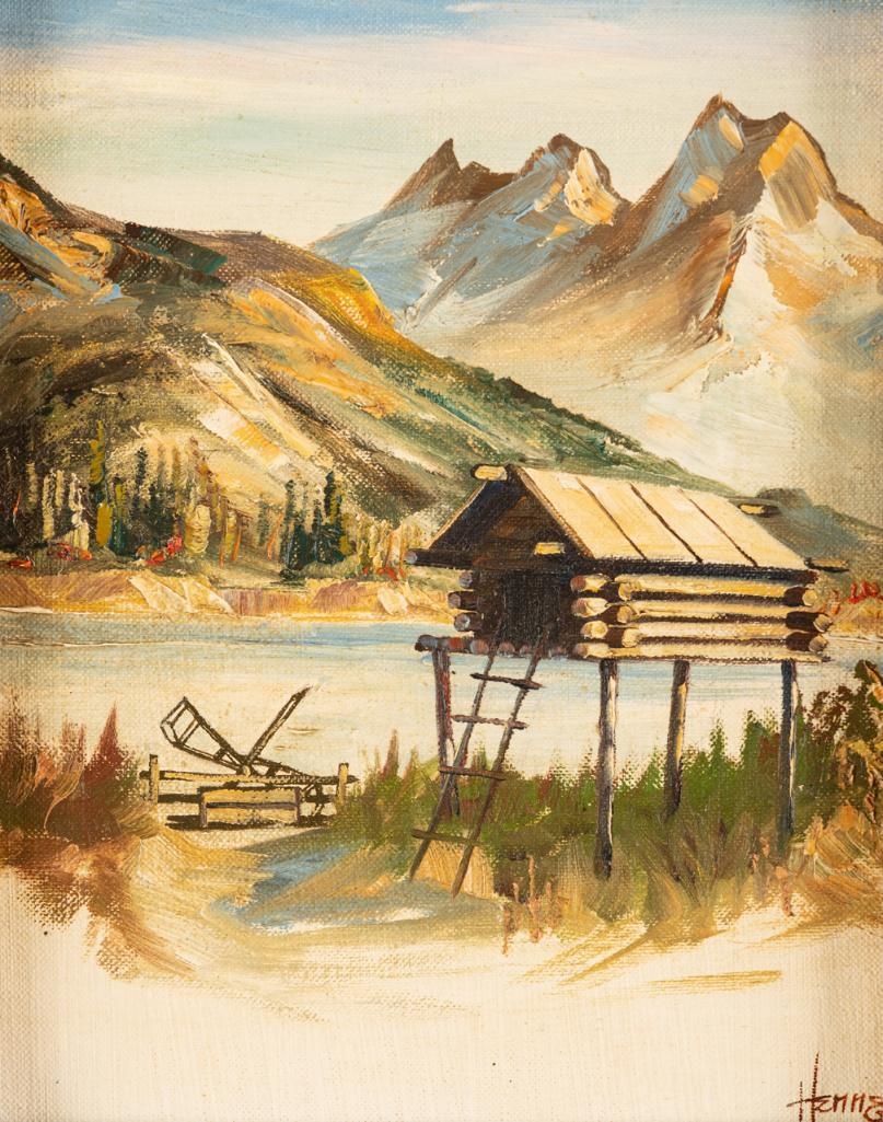 Ellen Henne Goodale | Cabin on the Water, Northern Lights | MutualArt