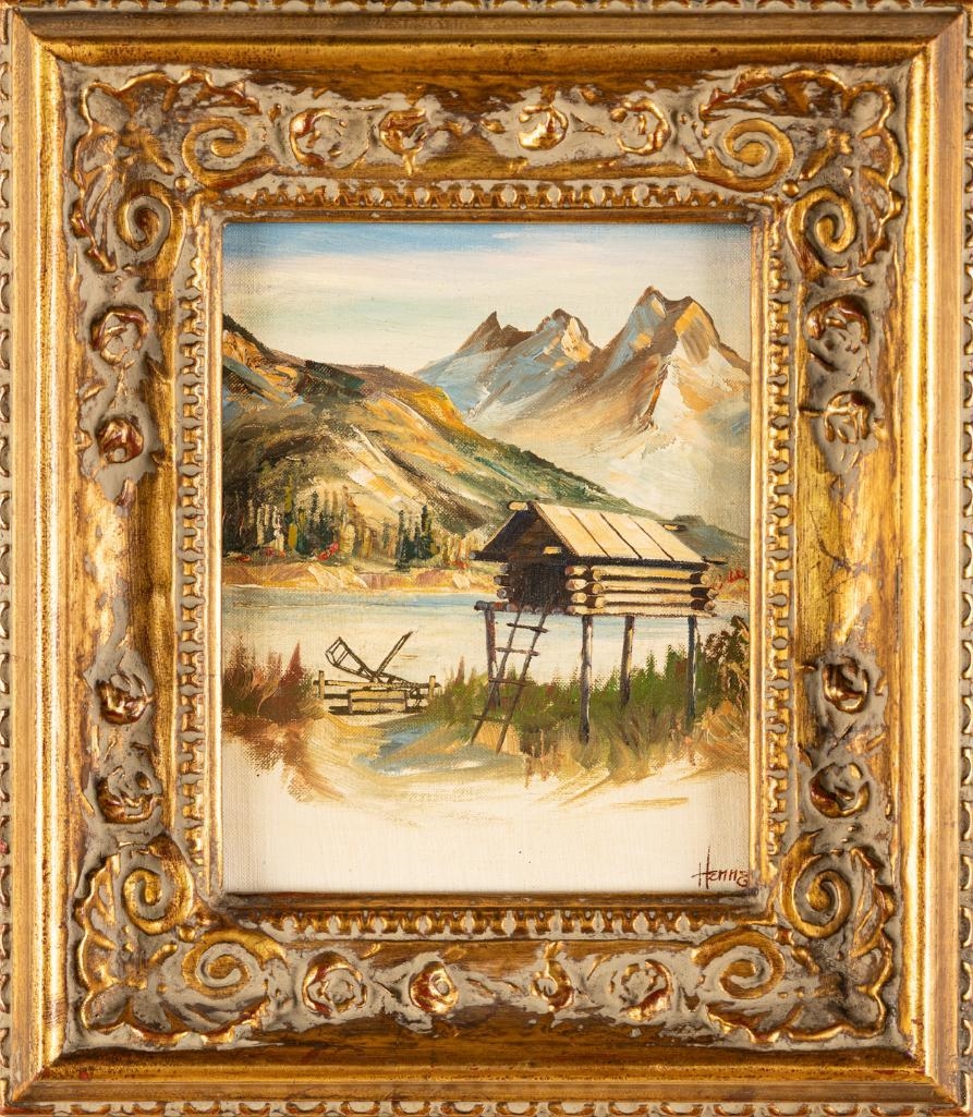 Ellen Henne Goodale | Cabin on the Water, Northern Lights | MutualArt