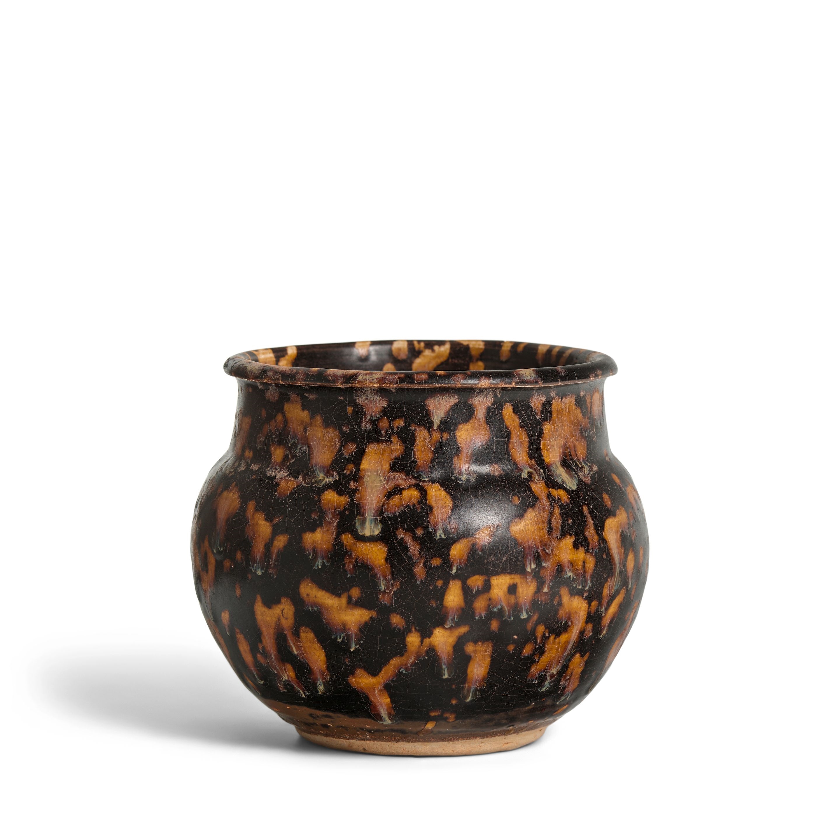 Chinese School | A JIZHOU 'TORTOISESHELL'-GLAZED JAR | MutualArt