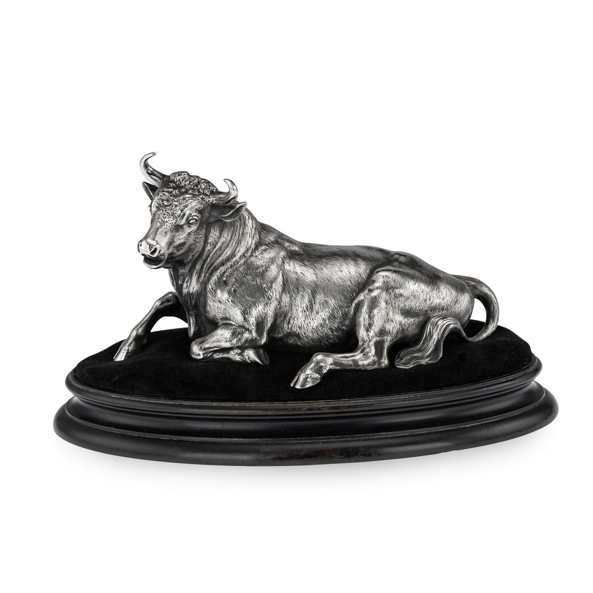 Pierre Louis Rouillard | A 19TH CENTURY SILVER MODEL OF A BULL (1860 ...