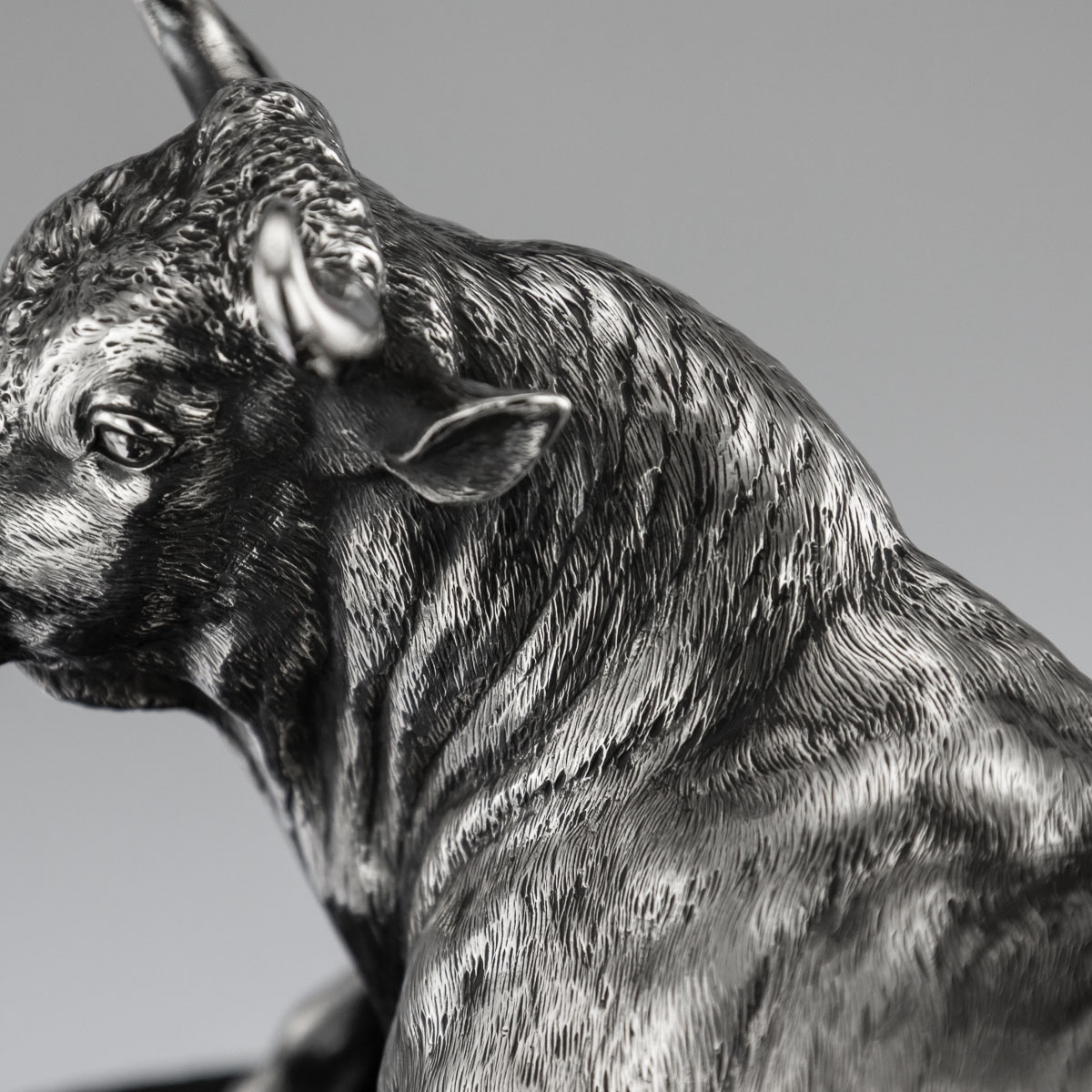 Pierre Louis Rouillard | A 19TH CENTURY SILVER MODEL OF A BULL (1860 ...