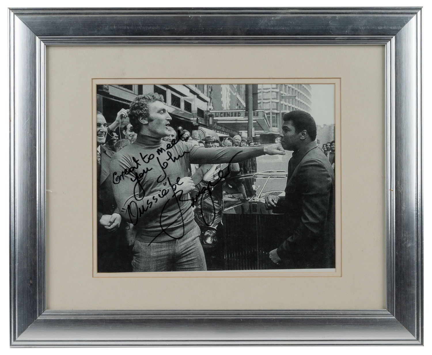 Muhammad Ali | MUHAMMAD ALI VS. JOE BUGNER: Two framed and glazed ...
