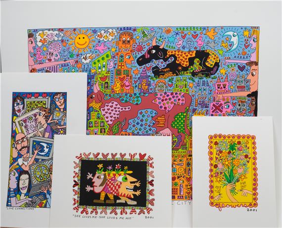 James Rizzi | Lot with 15 works on paper | MutualArt