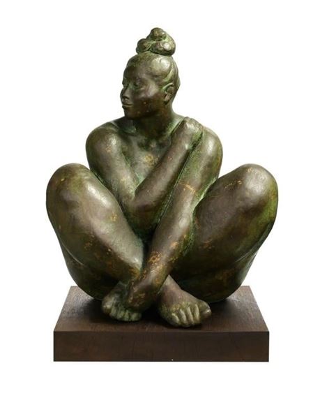 Nude Woman Bronze Sculpture - Armando Amaya