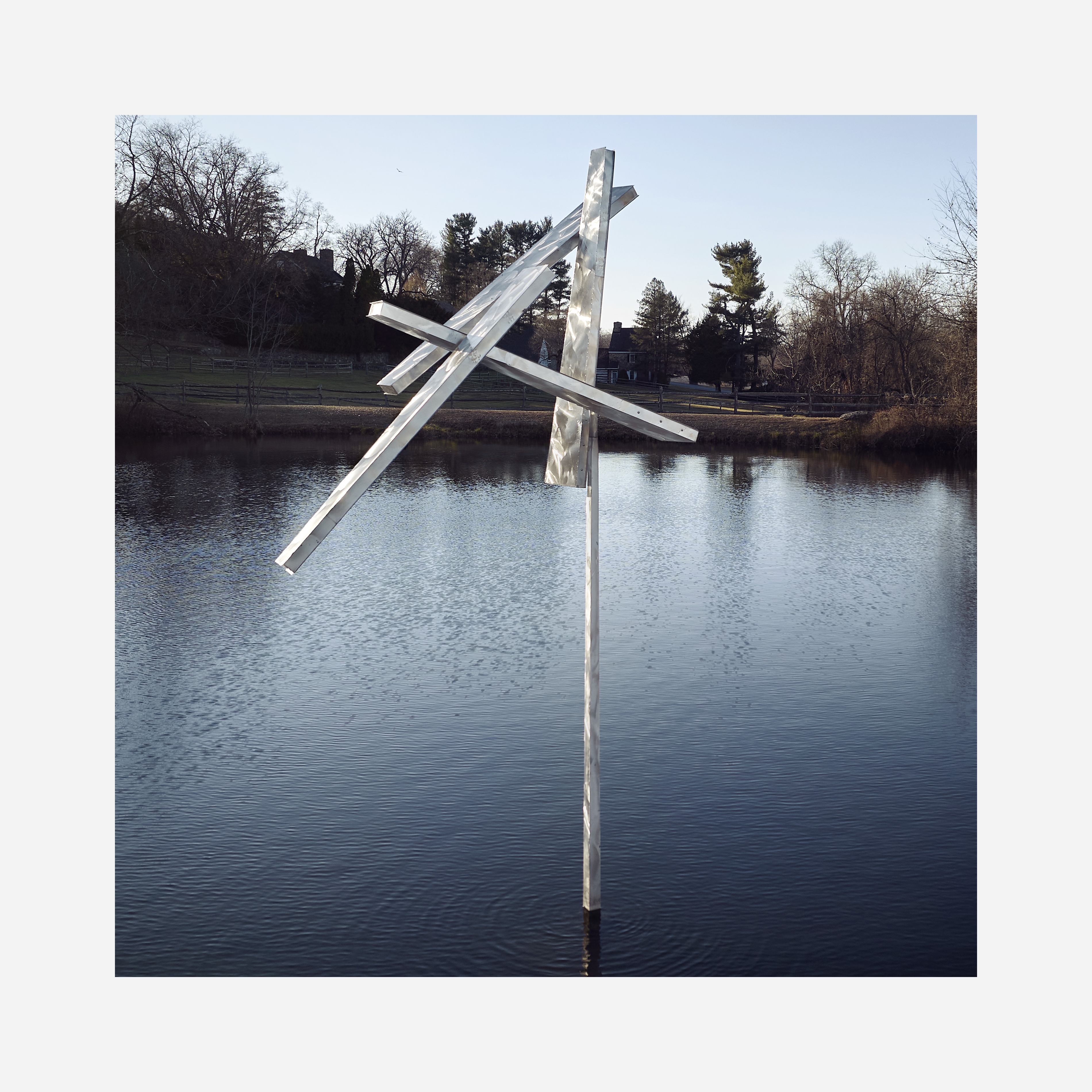 George Rickey | Four Trapezoids as Two Rectangles III (1986) | MutualArt