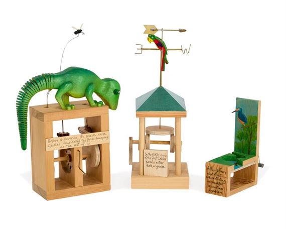 Neil Hardy | three hand-operated automata (2014) | MutualArt
