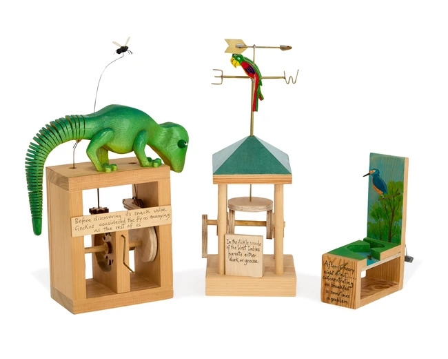 Neil Hardy | three hand-operated automata (2014) | MutualArt