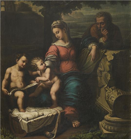 Raphael | The Holy Family with the Infant Saint John (Madonna della ...