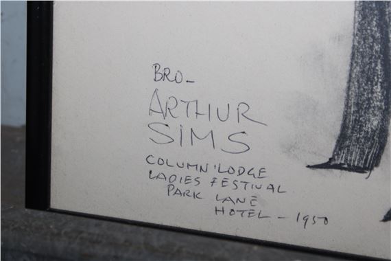 Franco Poli | pastel caricature Bros-Arthur Sims (1950) | MutualArt