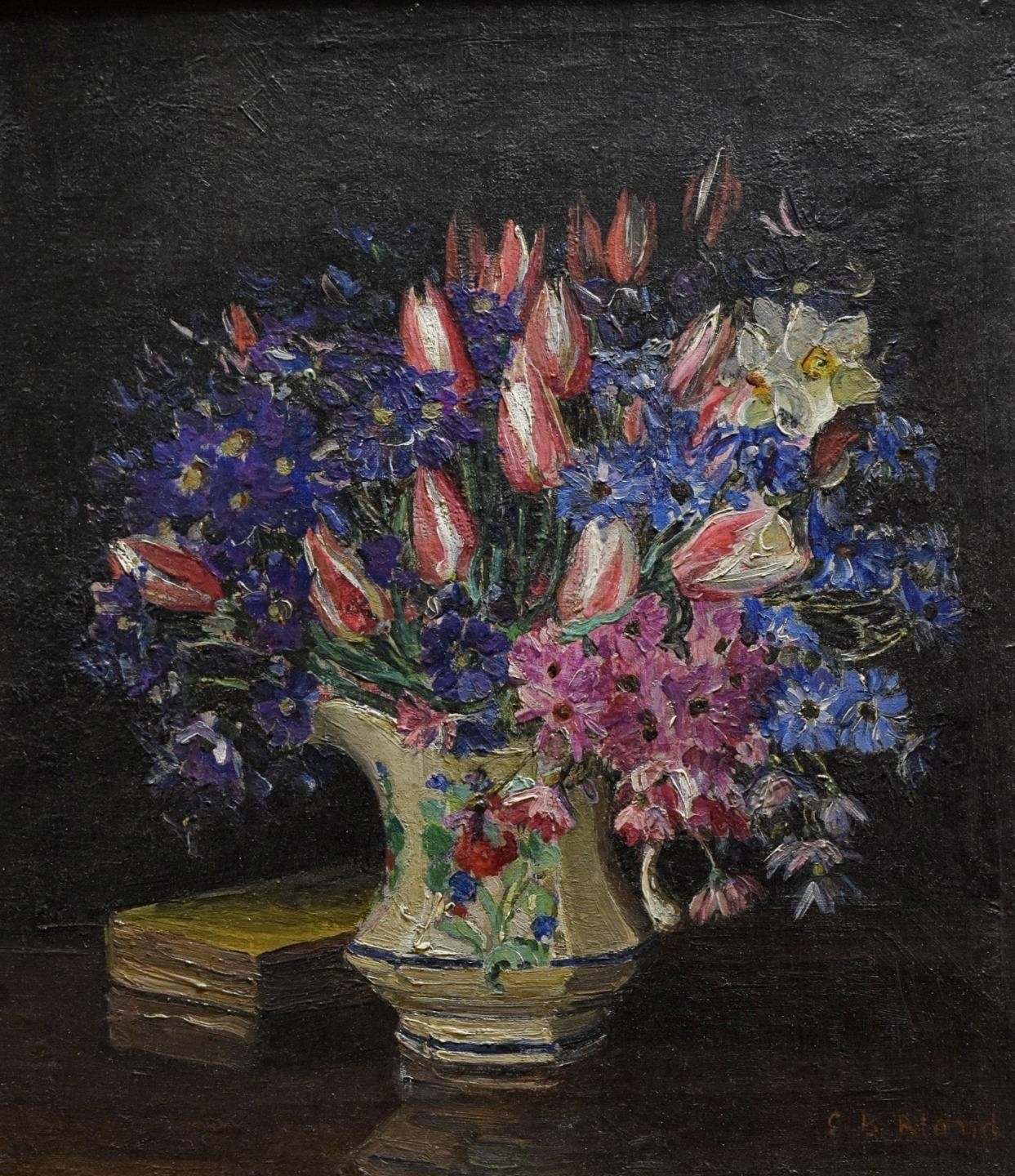 Emily Beatrice Bland | Still Life with Spring Flowers in a Vase (Circa ...