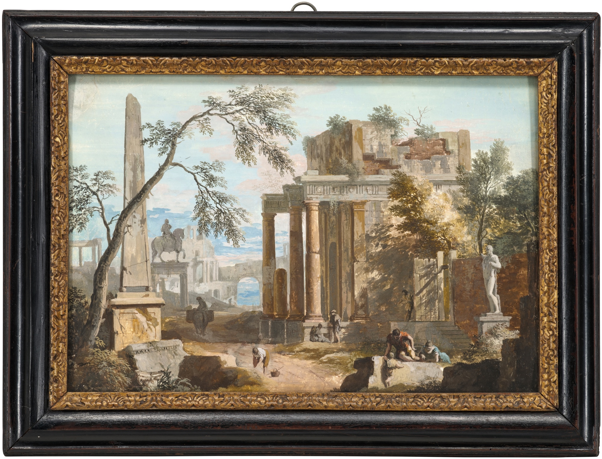 Marco Ricci | Architectural capriccio with classical ruins and statues ...