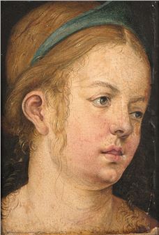 Study of a woman's head facing right