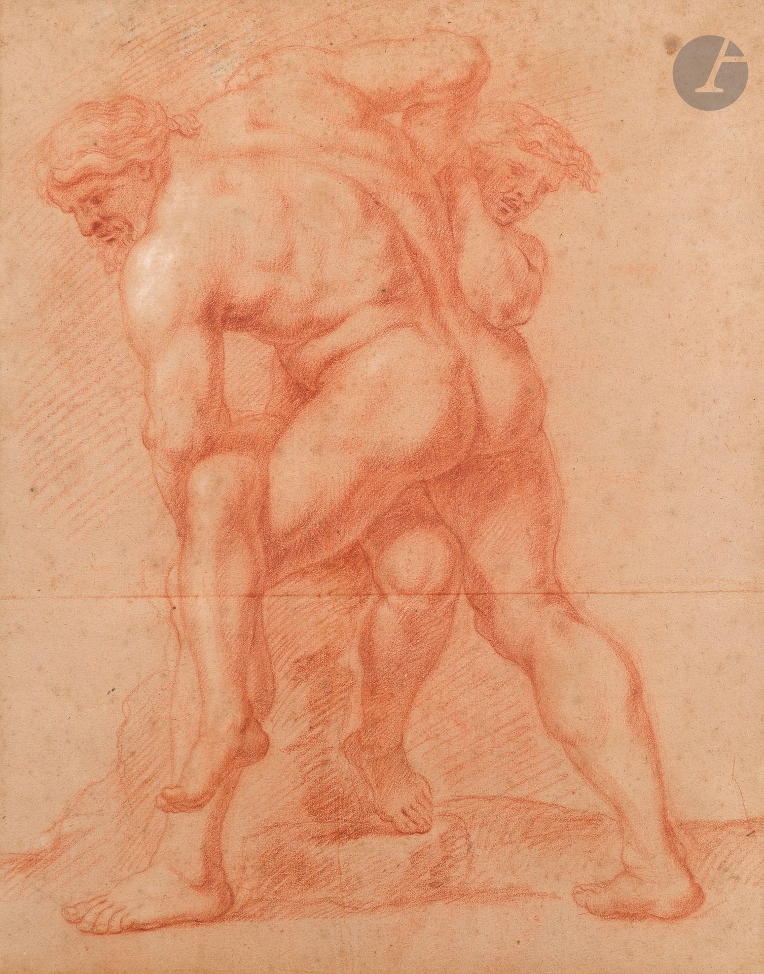 French School, 17th Century | Hercules and Anthée Sanguine (17th ...