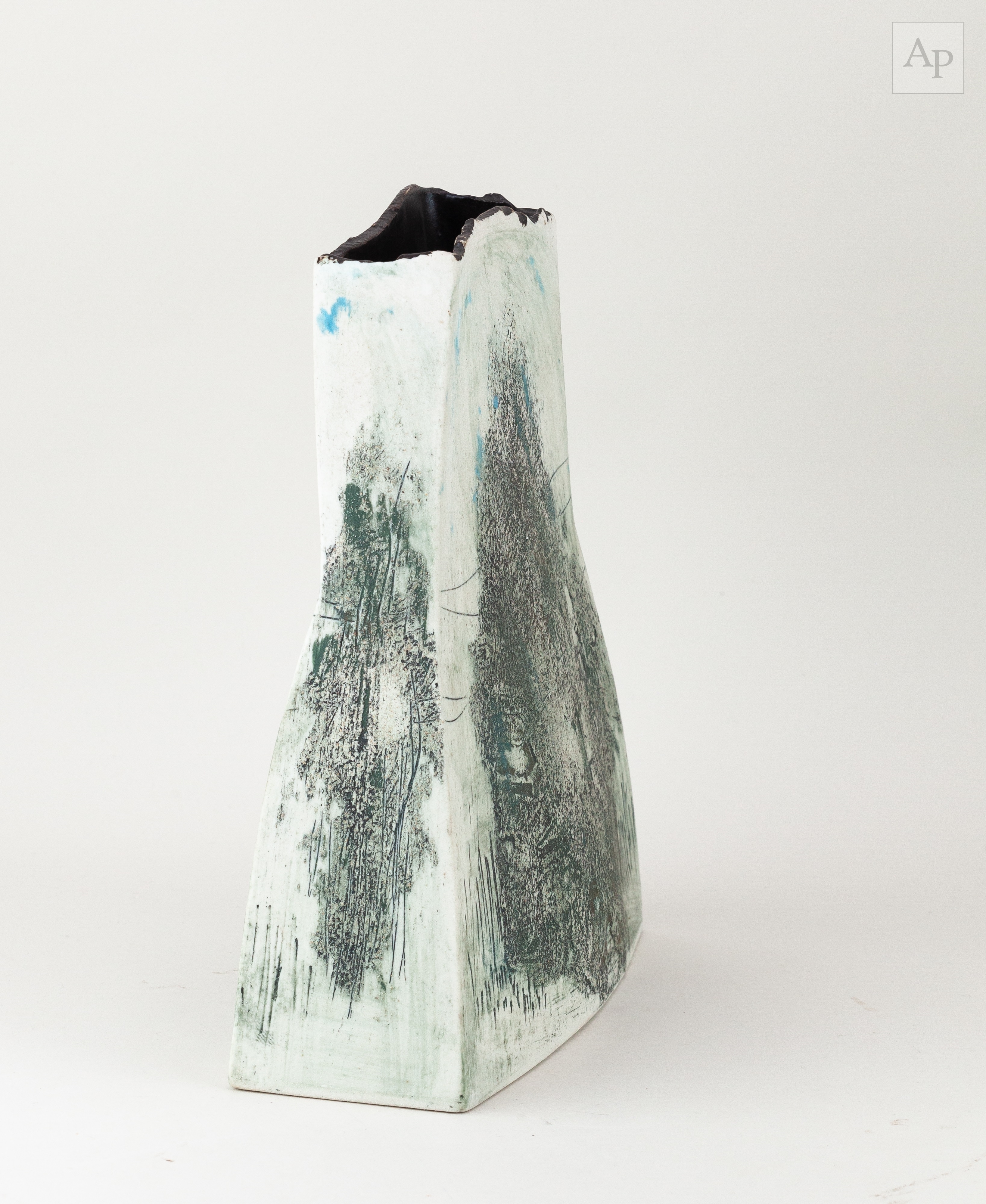 Peter Clough | a grogged porcelain box decorated with a moorland ...