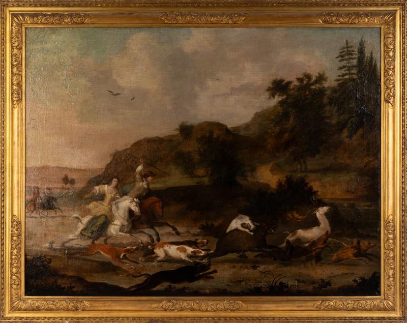 European School, 18th Century | Cena de caça a cavalo | MutualArt