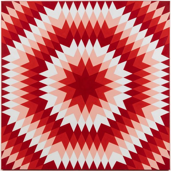 Tim Ray Fisher | AMERICAN FOLK ART SUNBURST QUILT-STYLE PAINTING (21st ...