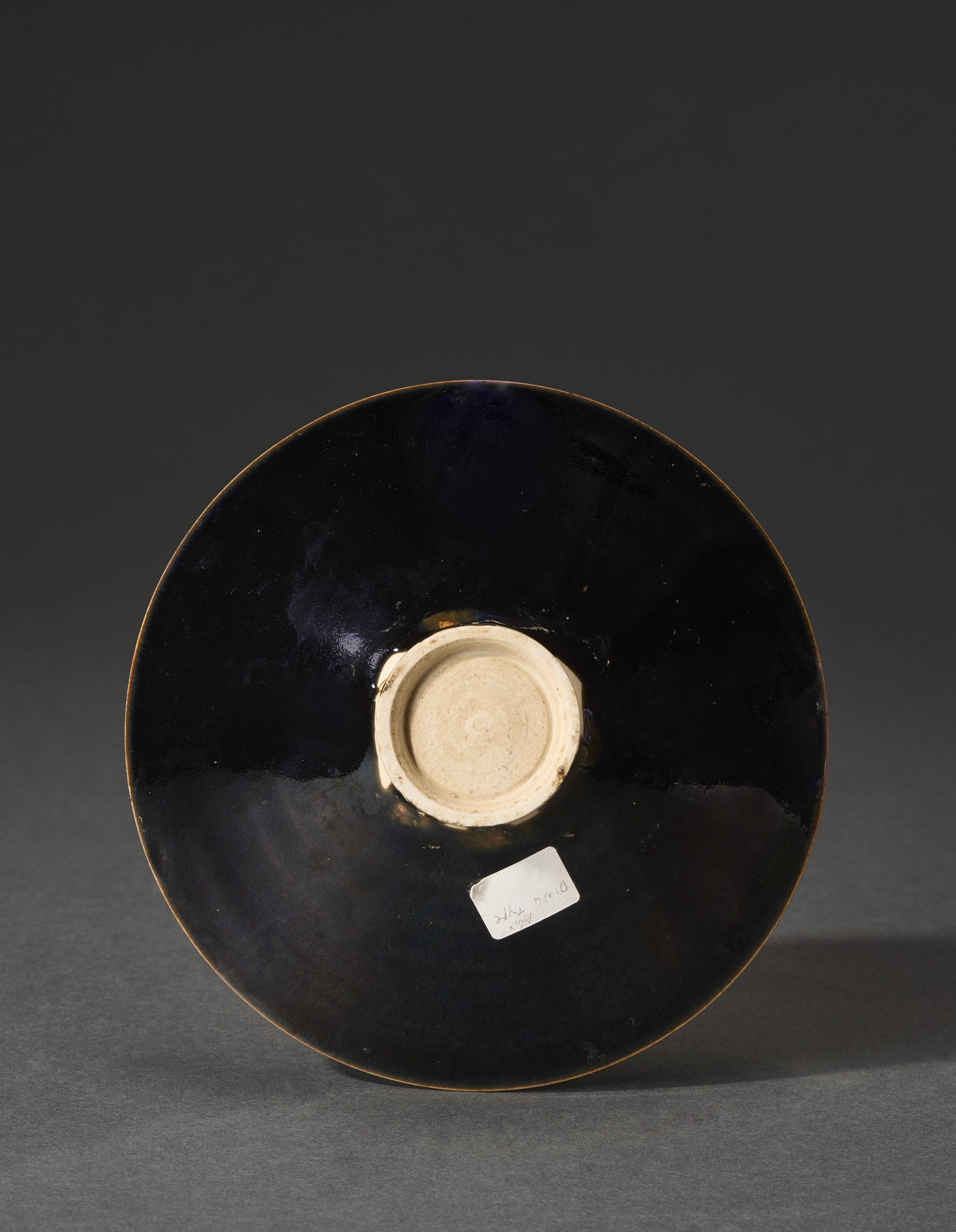 Chinese School, 13th century | A RARE BLACK-GLAZED CONICAL SHALLOW BOWL ...