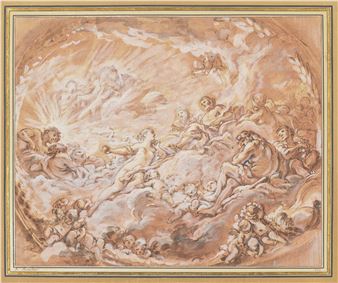 Vénus montrant la pomme de son triomphe aux dieux de l'Olympe