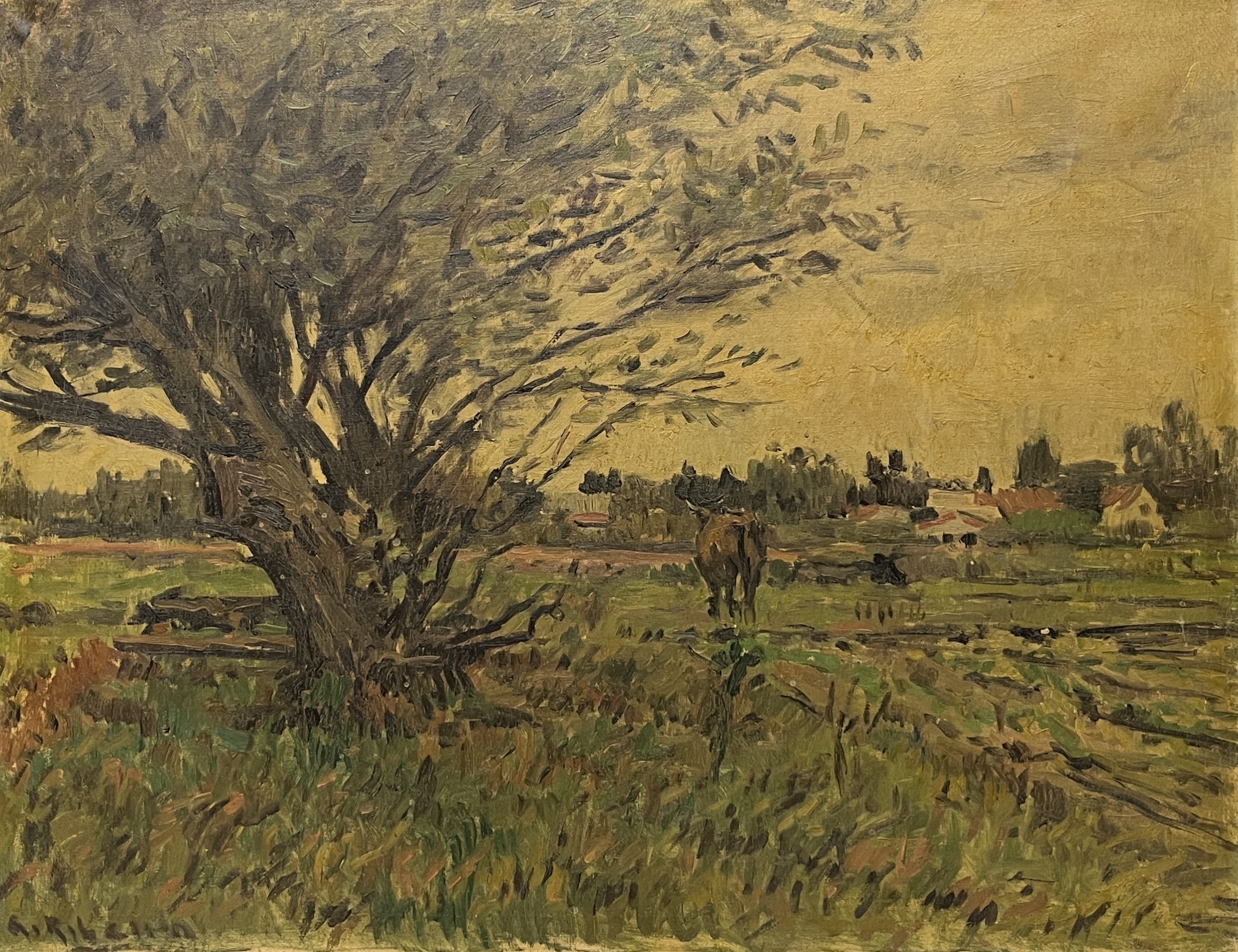 Alceu Ribeiro | Paisaje con vaca | MutualArt