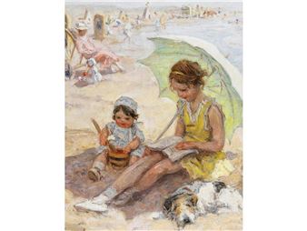 CHILDREN PLAYING ON THE BEACH IN KATWIJK