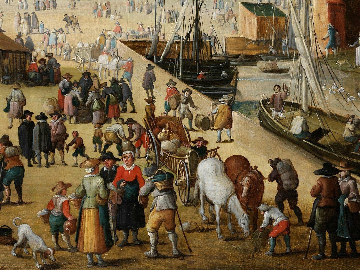 Philippe de Momper | THE MARKET SQUARE OF LIER WITH CANAL | MutualArt
