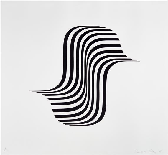 Bridget Riley | Untitled (Winged Curve) (S. 7) (1966) | MutualArt