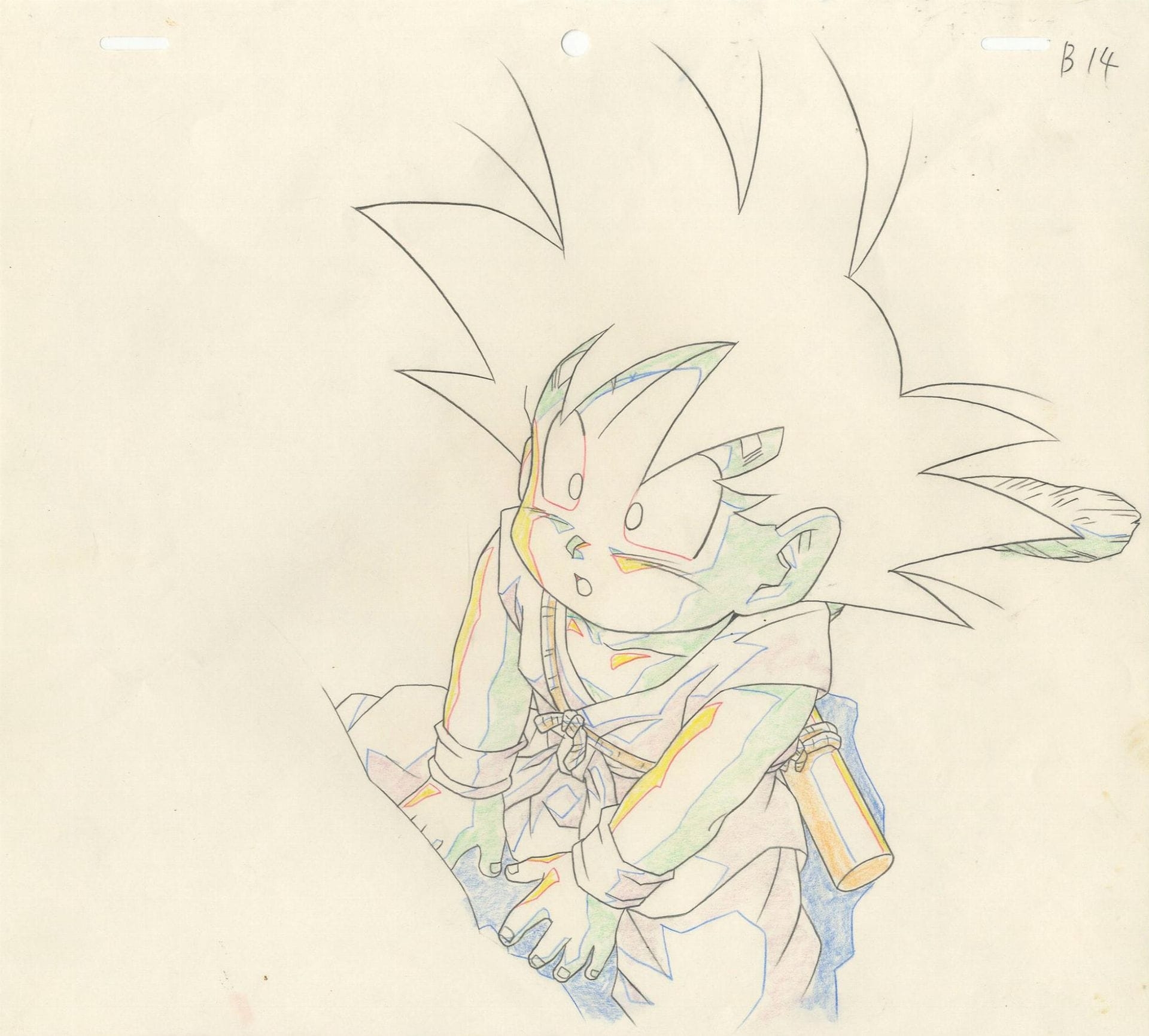 Akira Toriyama | Son Goku Magnificent original genga in graphite and ...