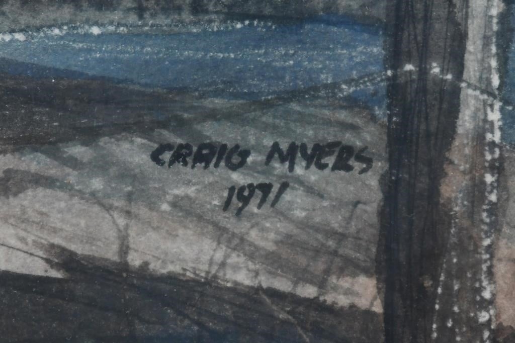 Craig Golden Myers (20th C.) | Two Watercolors: 1) Northern Country ...
