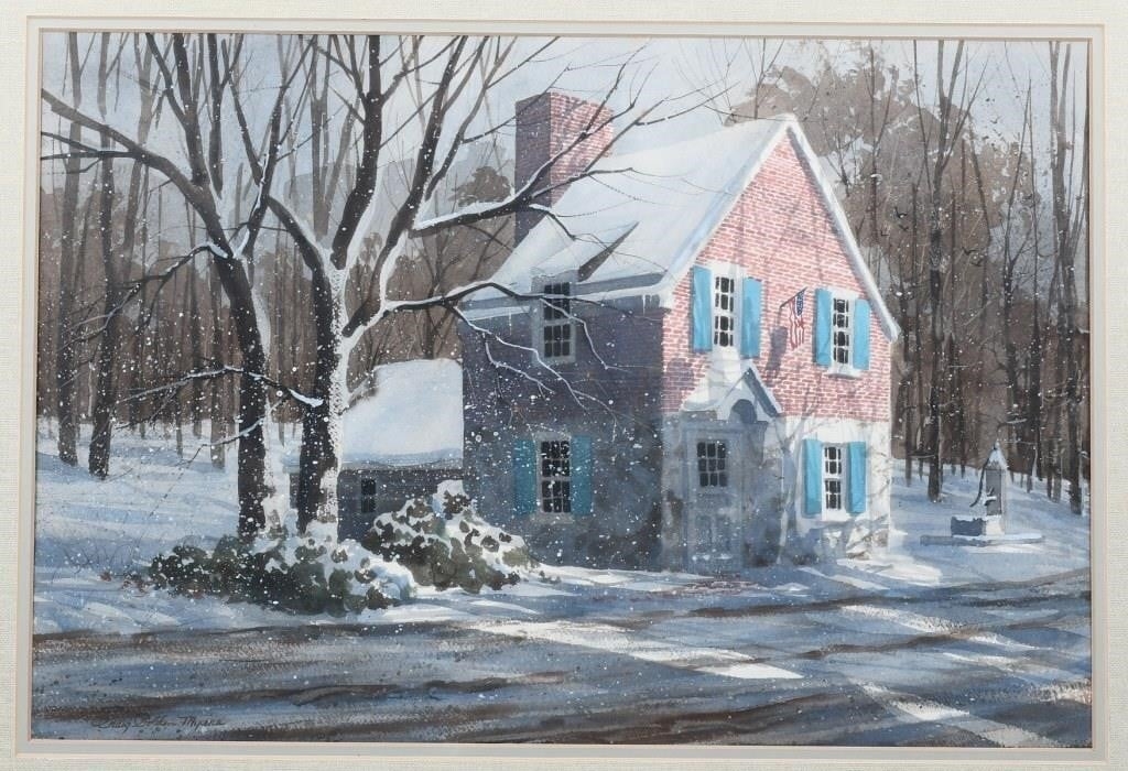 Craig Golden Myers (20th C.) | Two Watercolors: 1) Northern Country ...
