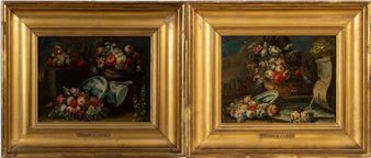 Corbeille de fruits et faïences italiennes de Savona