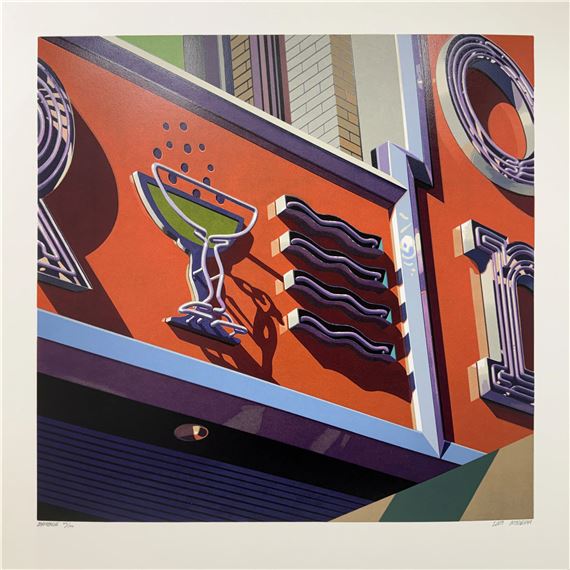 Champagne, from the American Signs Portfolio - Robert Cottingham